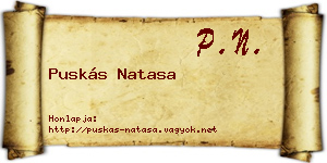 Puskás Natasa névjegykártya